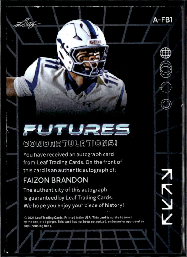 Faizon Brandon 2024 Leaf Futures Auto Autograph 91/99 Grimsley Whirlies