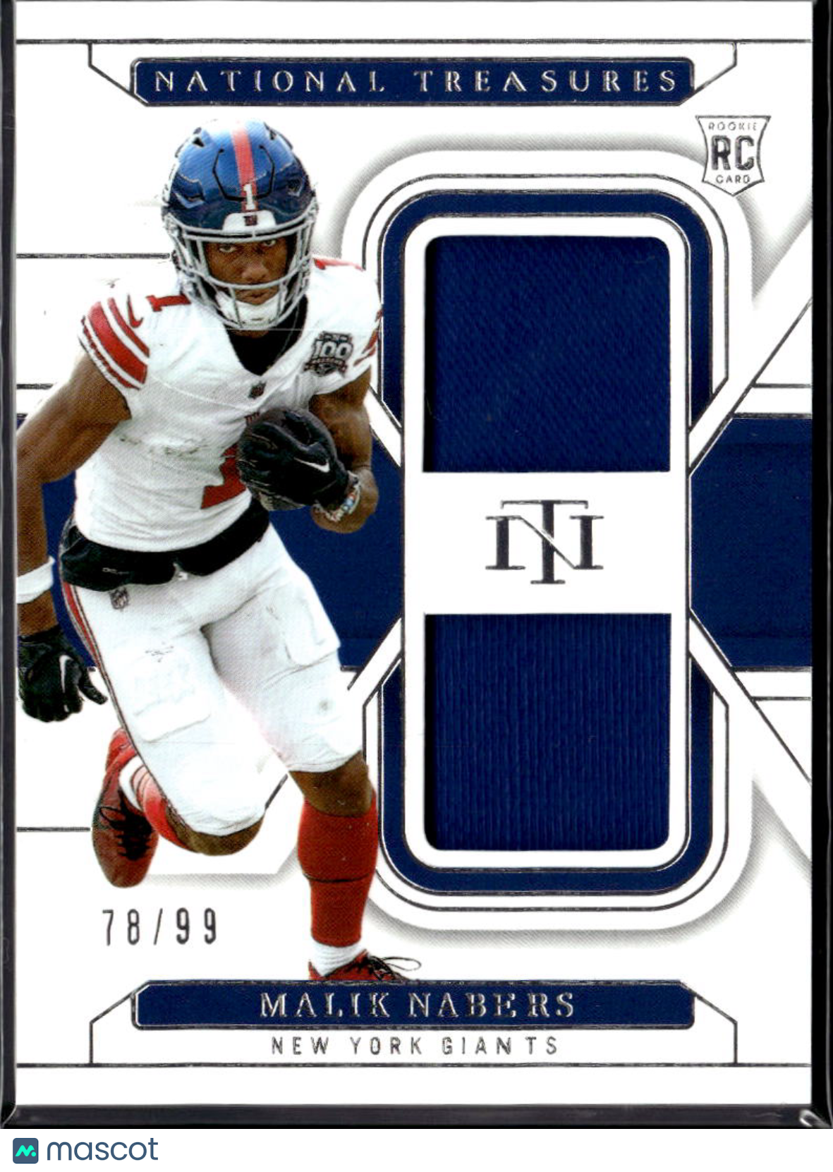 Malik Nabers 2024 National Treasures Jersey Patch RC 78/99 New York Giants