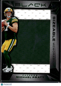 Michael Pratt 2024 Black Jumbo Jersey Patch RC Rookie 4/25 Green Bay Packers
