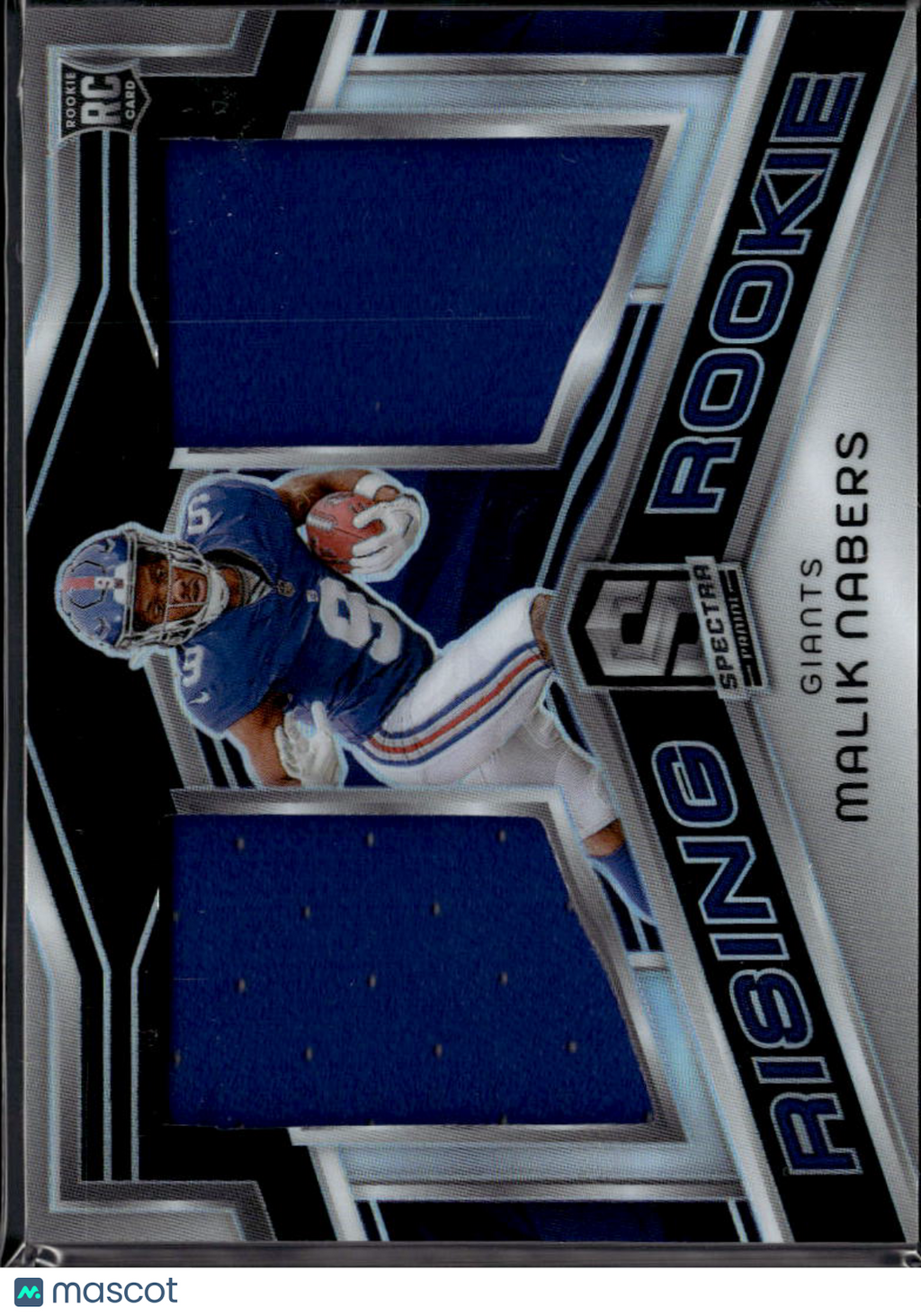 Malik Nabers 2024 Spectra Dual Jersey Patch RC Rookie 27/99 New York Giants