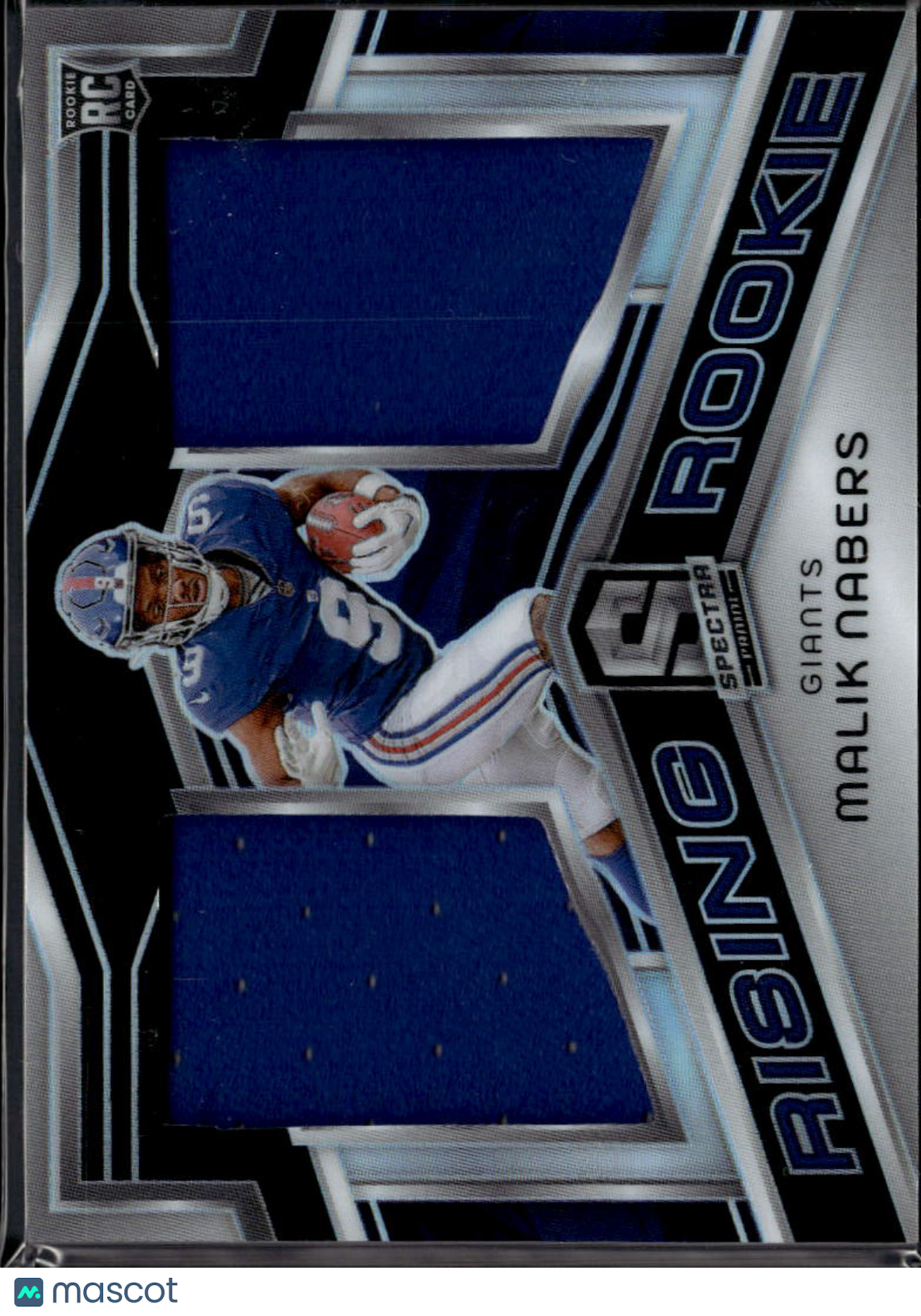 Malik Nabers 2024 Spectra Dual Jersey Patch RC Rookie 27/99 New York Giants