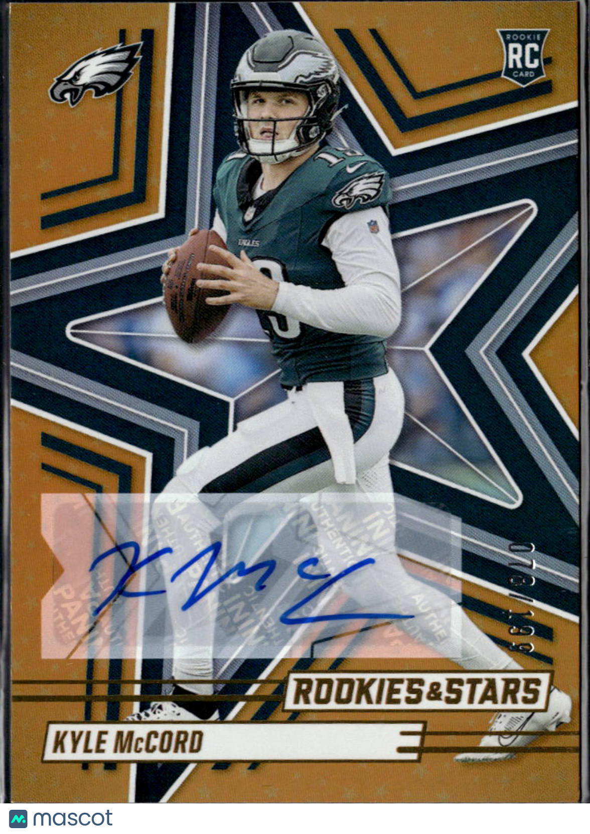 Kyle McCord 2025 Rookies & Stars Auto Autograph RC 78/199 Philadelphia Eagles
