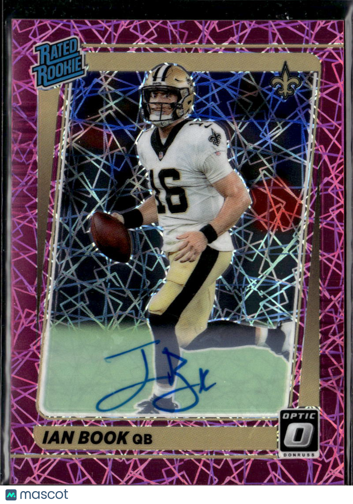 Ian Book 2021 Optic Auto Autograph RC Pink 11/50 New Orleans Saints