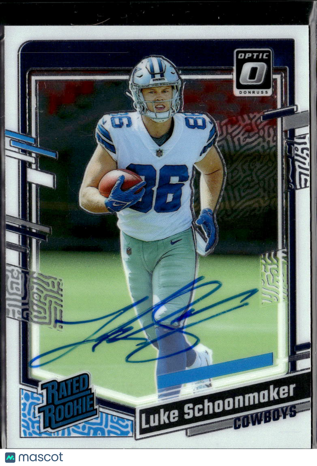 Luke Schoonmaker 2023 Optic Rated Rookie Auto Autograph 153/199 Dallas Cowboys