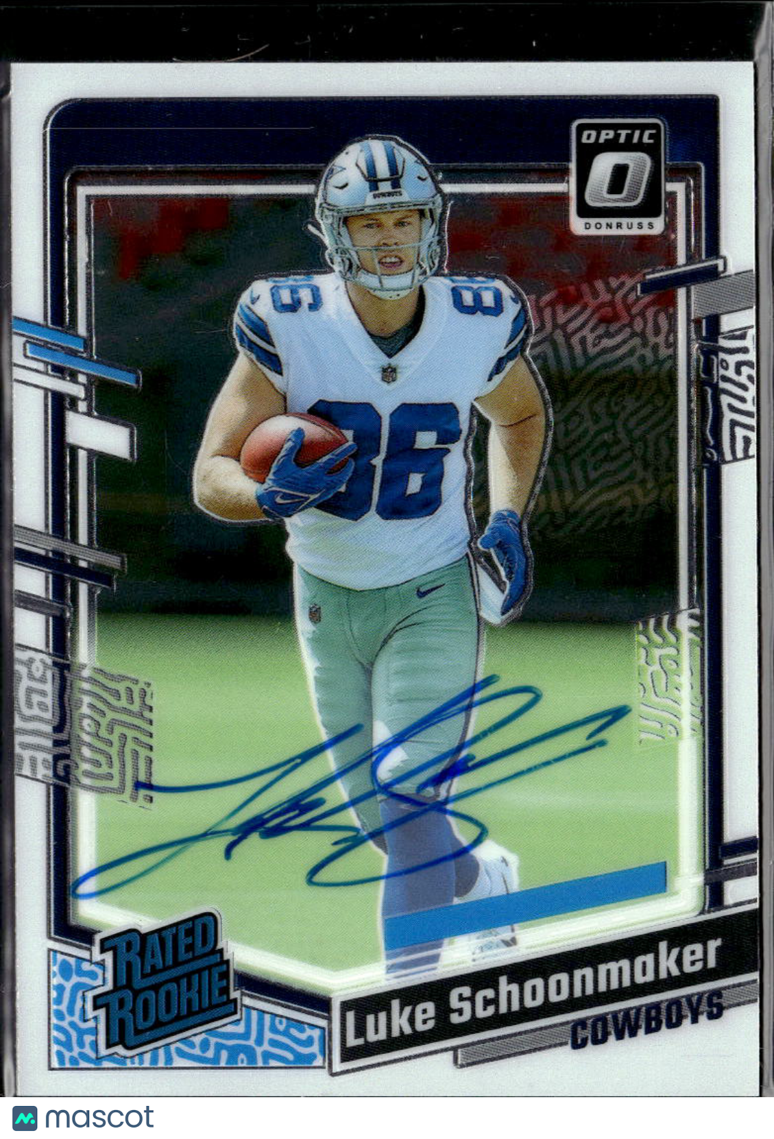 Luke Schoonmaker 2023 Optic Rated Rookie Auto Autograph 153/199 Dallas Cowboys
