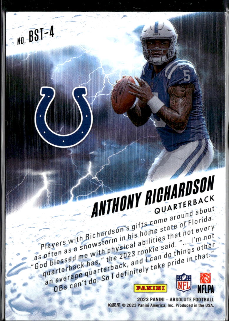 Anthony Richardson 2023 Absolute By Storm Orange Rookie RC 41/75 Colts