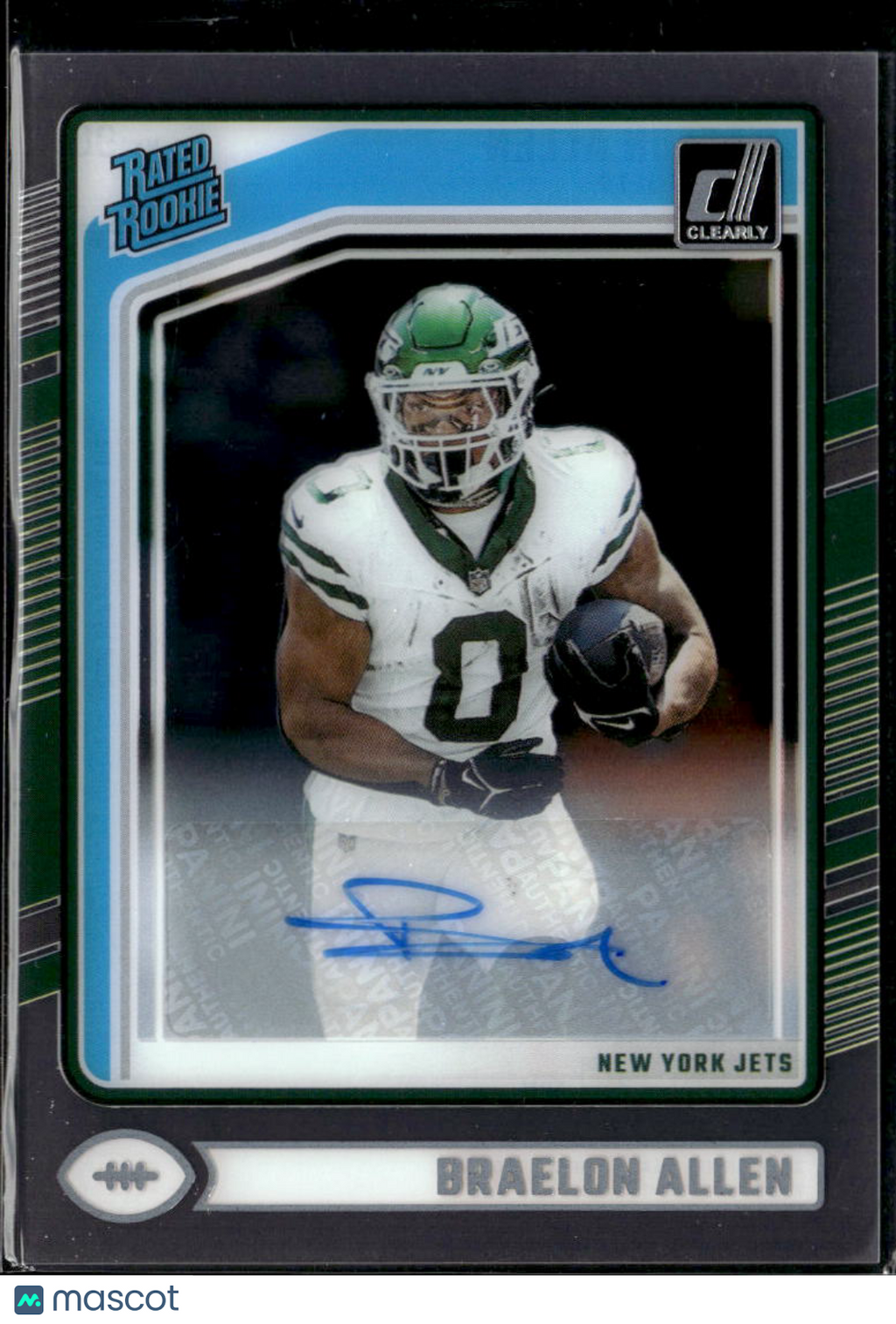 Braelon Allen 2025 Clearly Donruss Rated Rookie Auto Autograph New York Jets