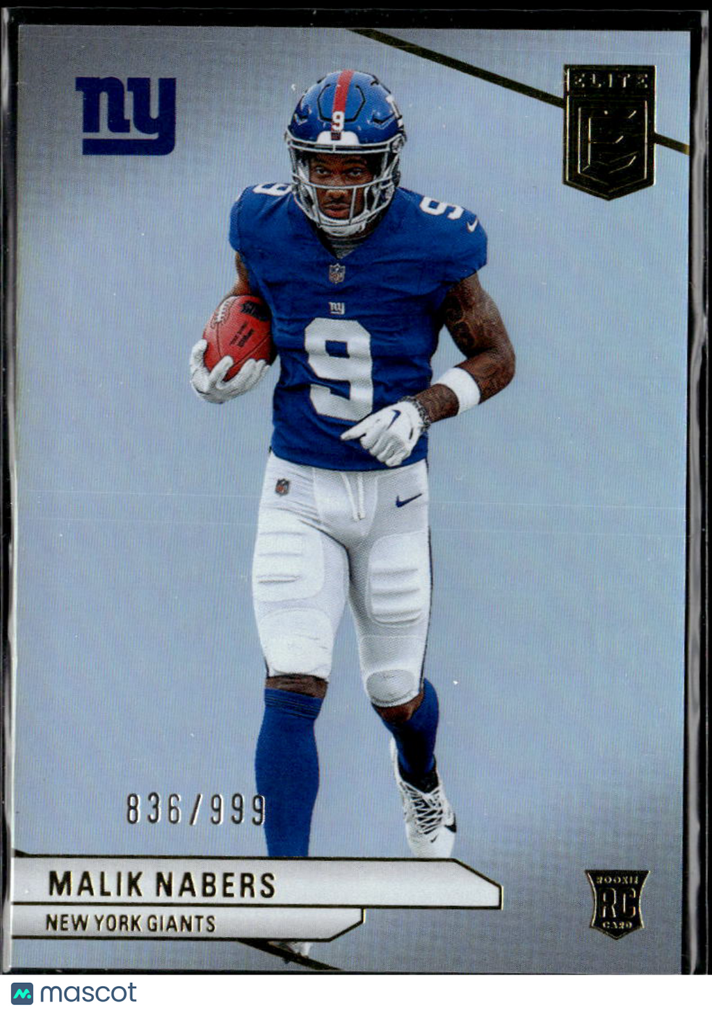 Malik Nabers 2024 Elite Rookie RC 836/999 New York Giants