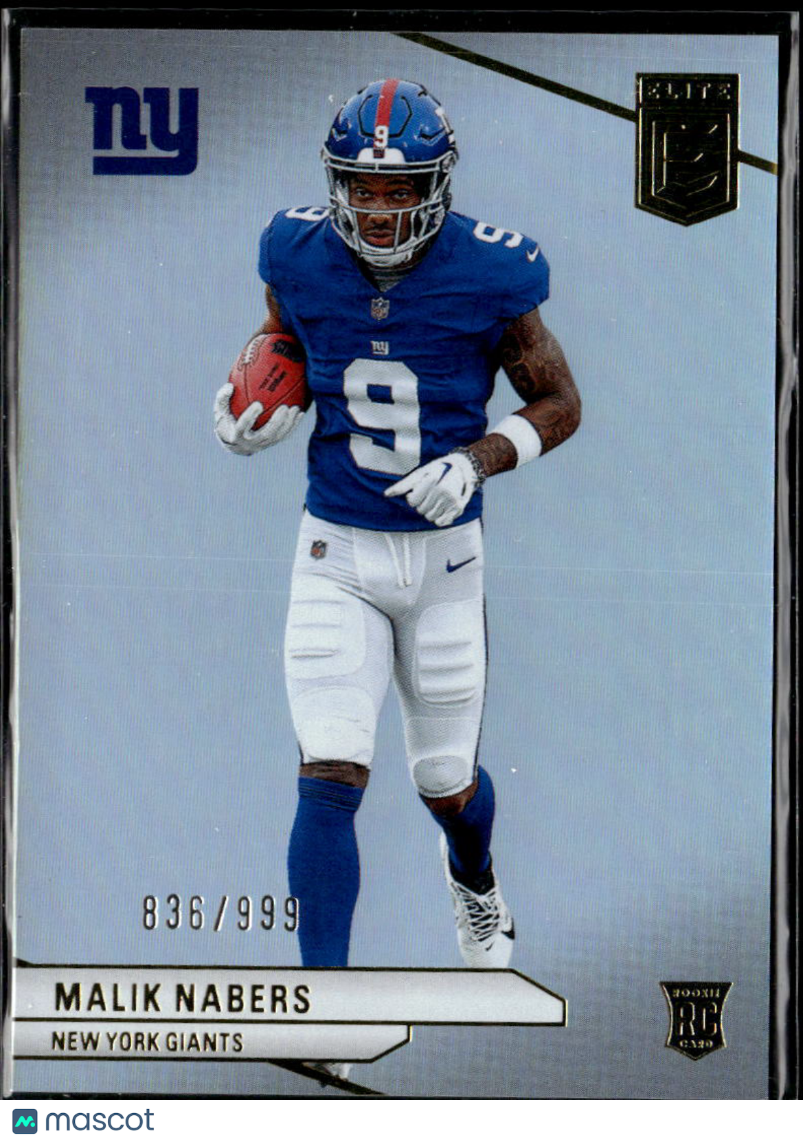 Malik Nabers 2024 Elite Rookie RC 836/999 New York Giants