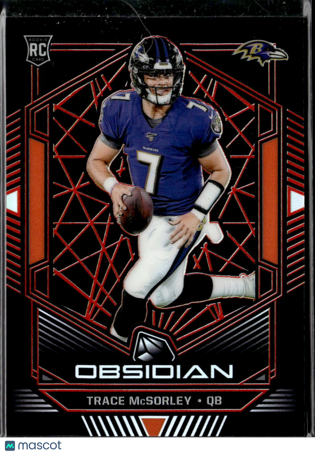 Trace McSorley 2019 Obsidian RC Rookie Orange 14/50 Baltimore Ravens