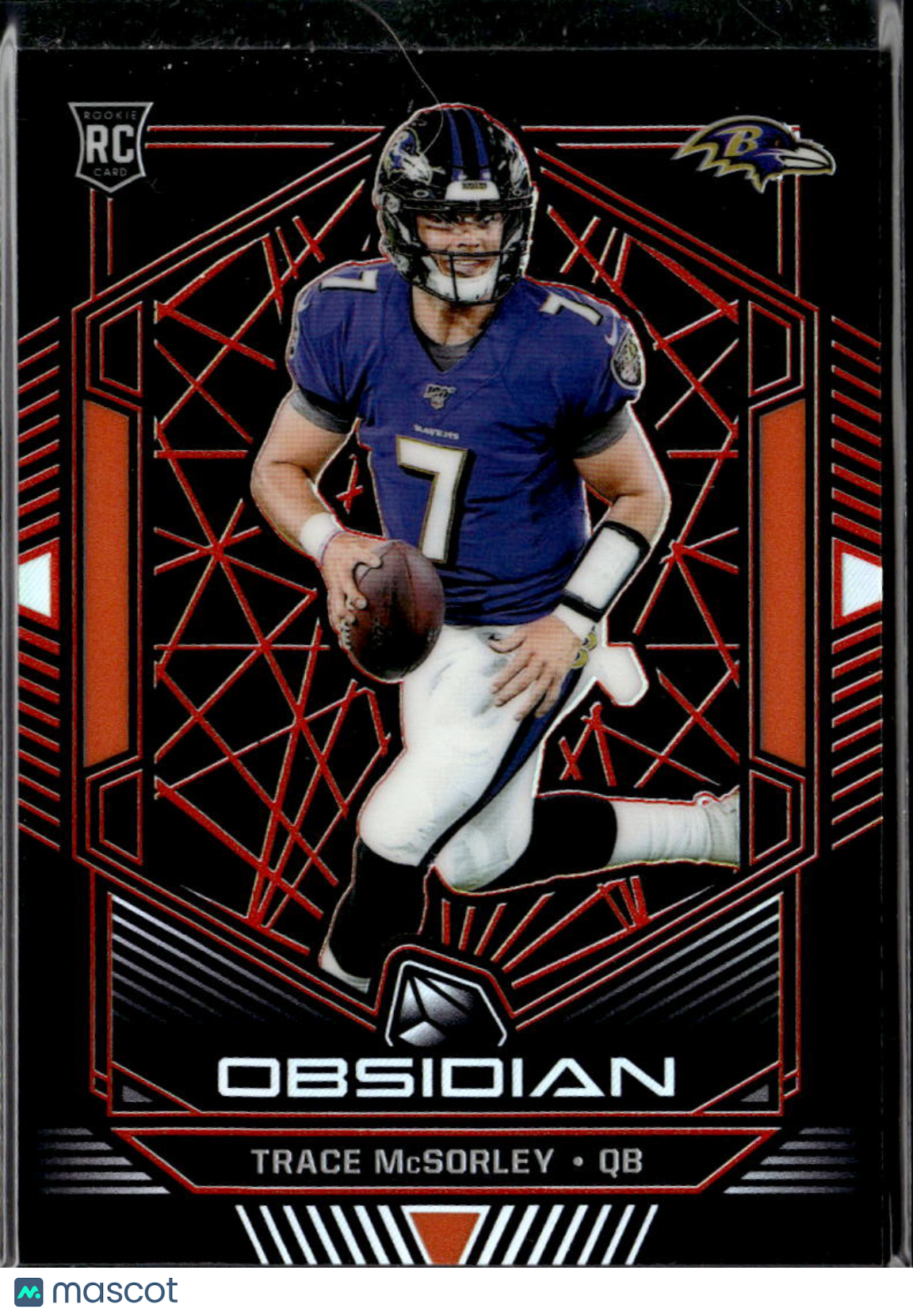 Trace McSorley 2019 Obsidian RC Rookie Orange 14/50 Baltimore Ravens