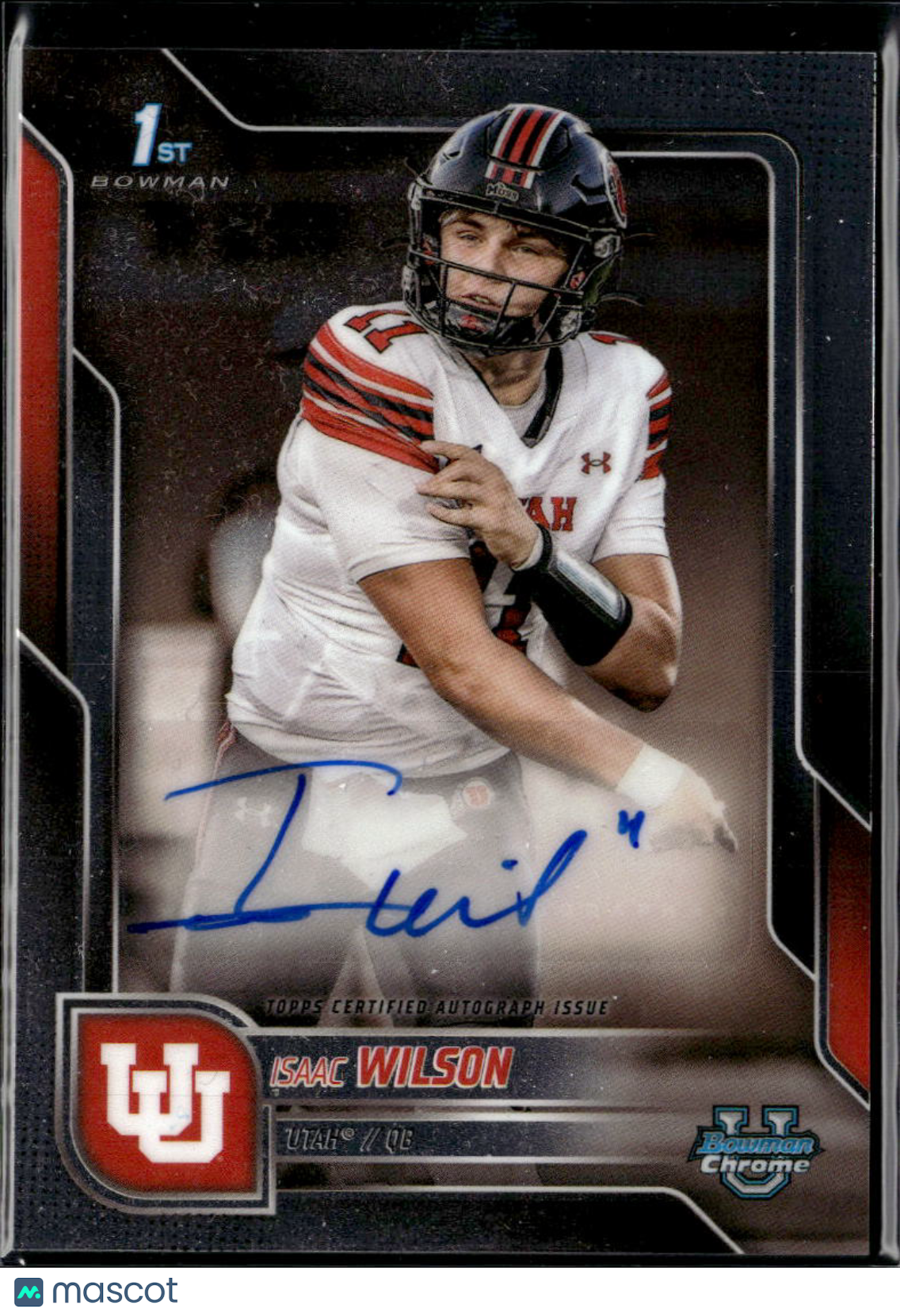 Isaac Wilson 2025  Bowman Chrome Auto Prospect Autograph Variation Utah Utes