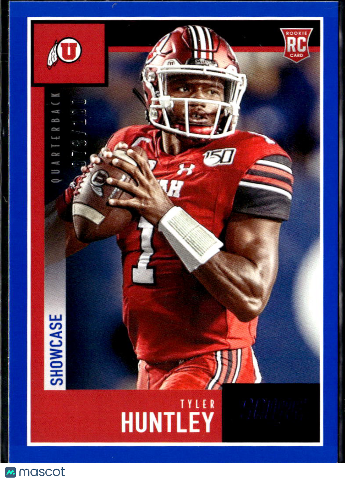 Tyler Huntley 2020 Score Showcase Blue Rookie RC 78/100 Utah Utes