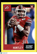 Tyler Huntley 2020 Score GOLD Zone RC Rookie RC 9/50 Utah Utes