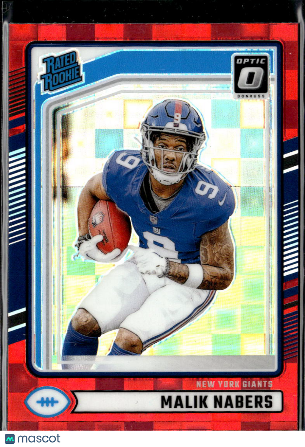 Malik Nabers 2024 Optic Rated Rookie RC Red Pandora New York Giants