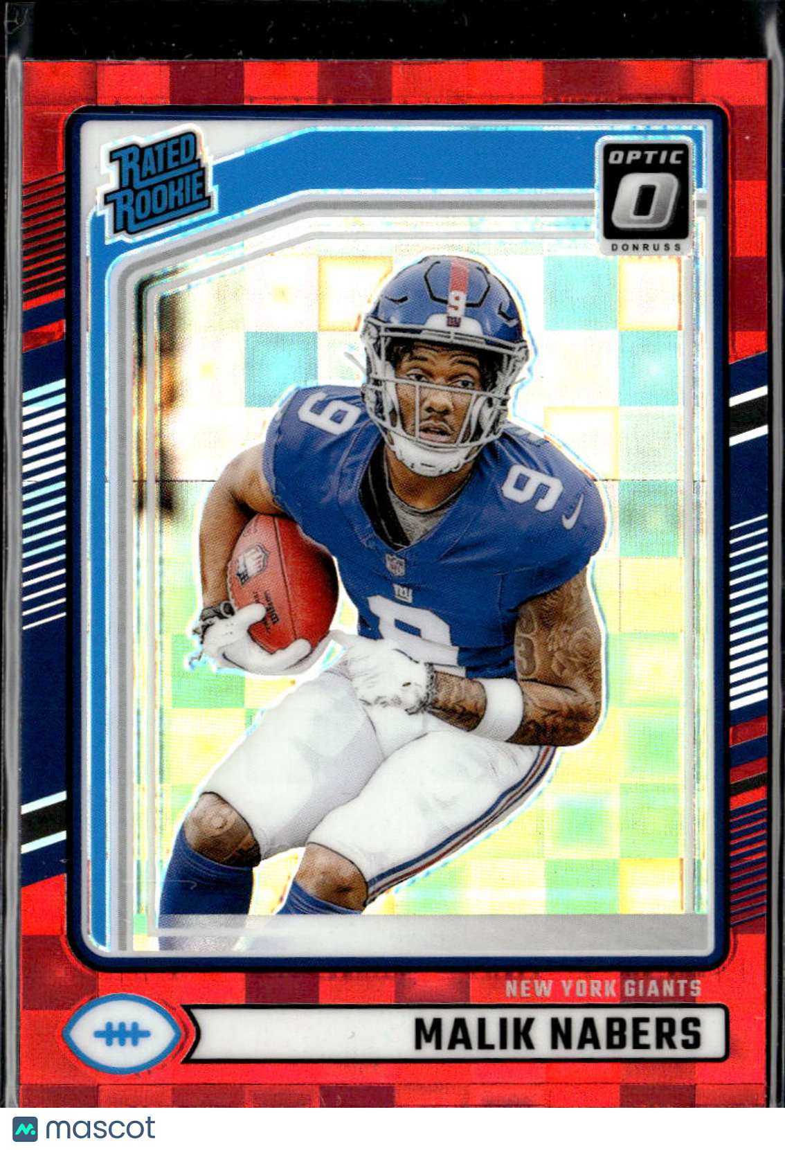 Malik Nabers 2024 Optic Rated Rookie RC Red Pandora New York Giants