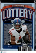 Malik Nabers 2024 Contenders Optic Lottery Ticket RC Rookie New York Giants