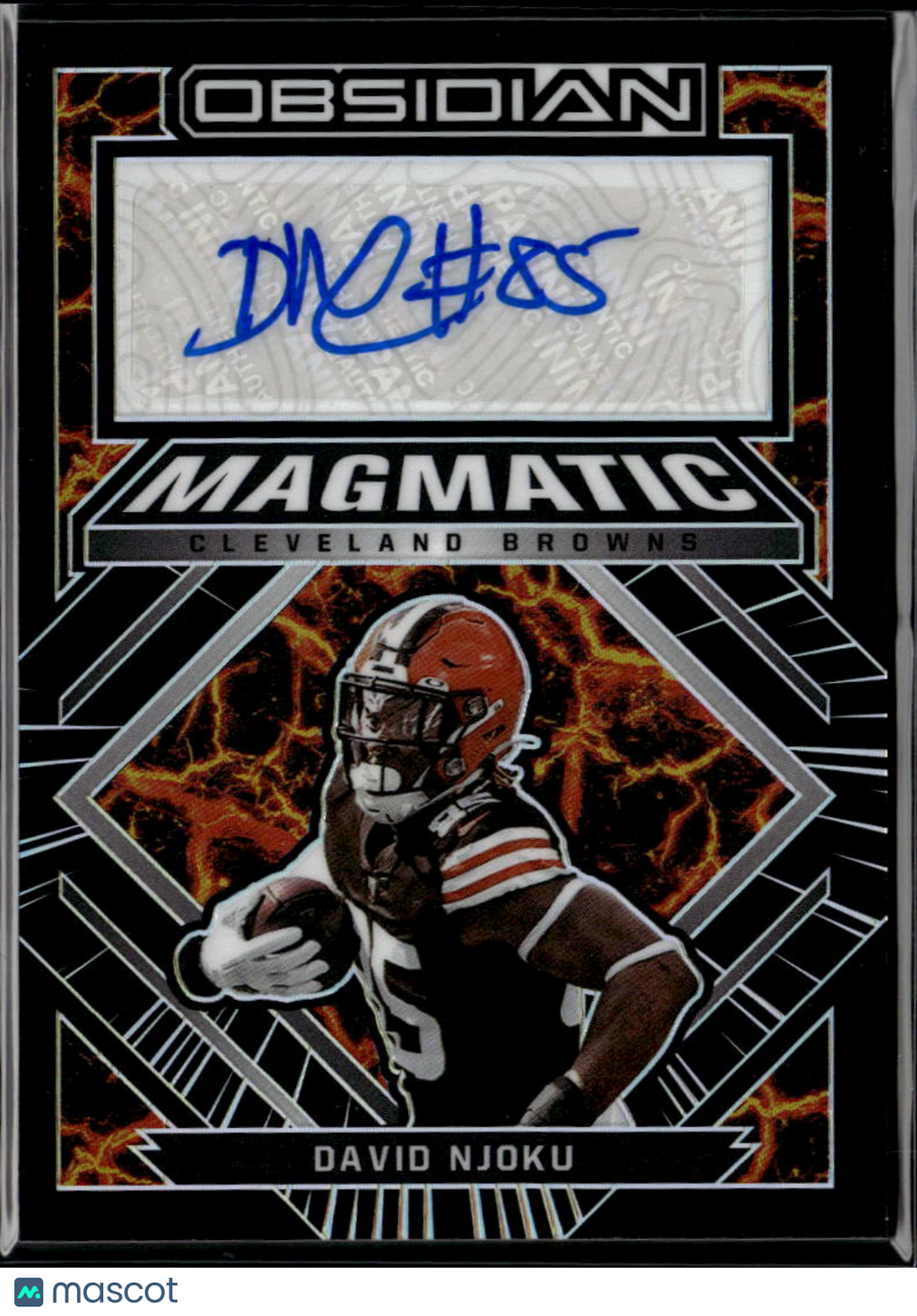David Njoku 2023 Obsidian Magmatic Auto Autograph 48/100 Cleveland Browns
