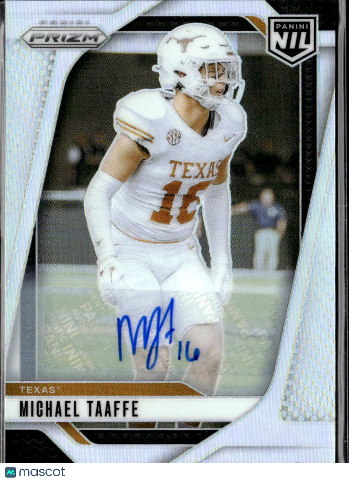 Michael Taaffe 2025 Panini Prizm NIL Auto Autograph Silver Texas Longhorns