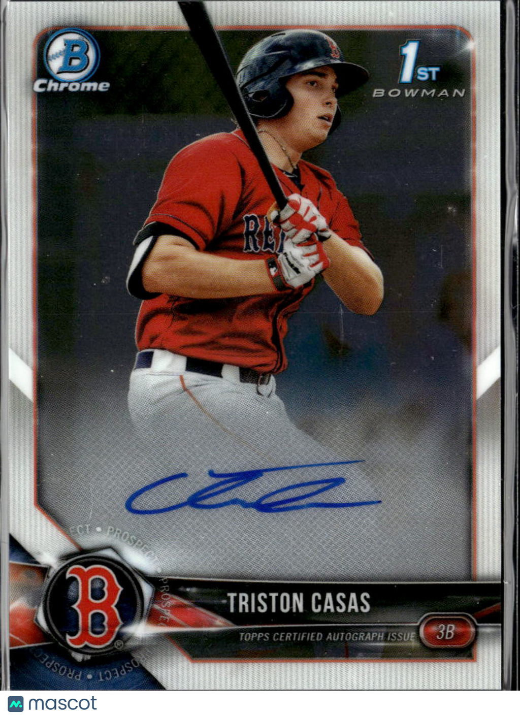 Triston Casas 2018 Bowman Chrome 1st Auto Autograph RC Boston Red Sox