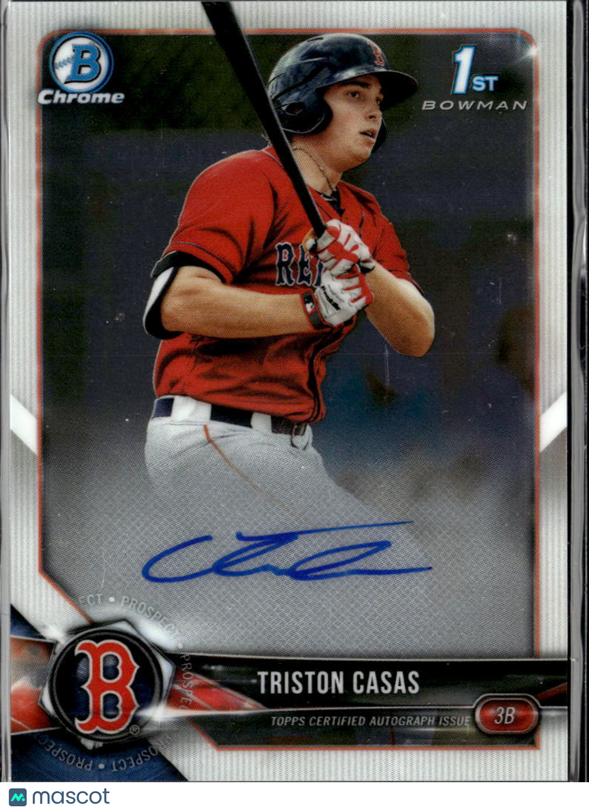 Triston Casas 2018 Bowman Chrome 1st Auto Autograph RC Boston Red Sox
