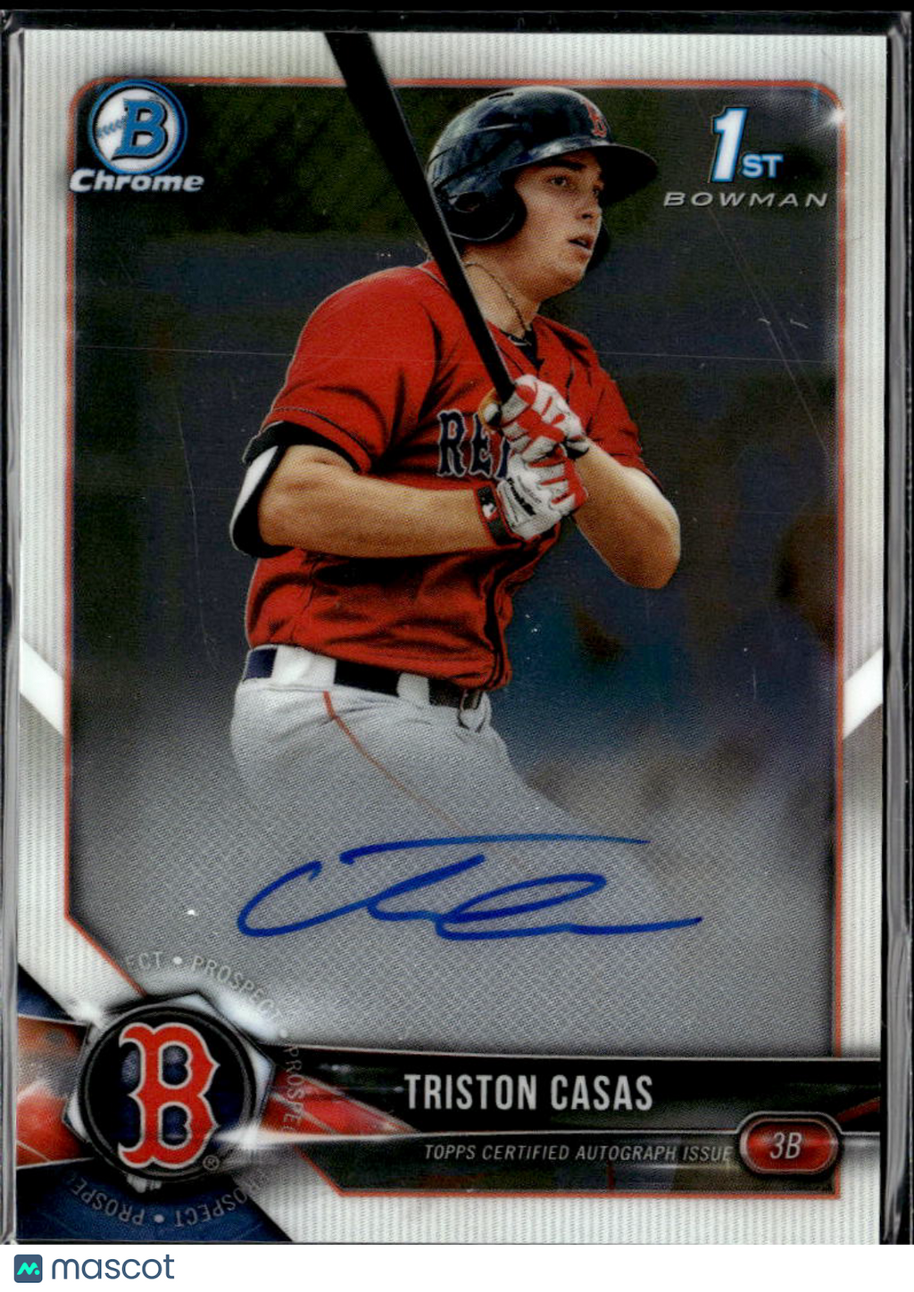 Triston Casas 2018 Bowman Chrome 1st Auto Autograph RC Boston Red Sox