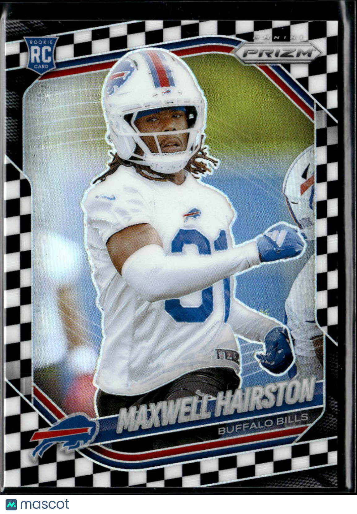 Maxwell Hairston 2025 Prizm Black White Checkerboard SSP Rookie RC Buffalo Bills