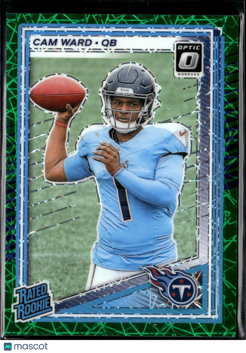 Cam Ward 2025 Optic Rated Rookie Green Velocity RC Tennessee Titans
