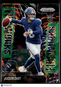 Jaxson Dart 2025 Prizm Fireworks Green Ice Prizm Rookie RC New York Giants