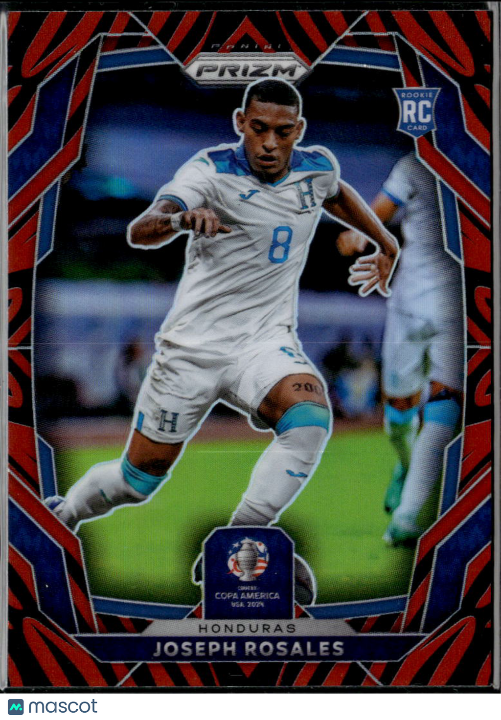 Joseph Rosales 2024 Prizm Copa America RC Tiger Stripe Prizm SSP Honduras