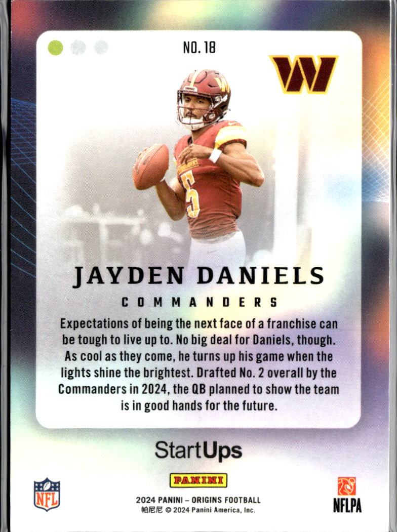 Jayden Daniels 2024 Origins Start Ups Rookie RC Washington Commanders