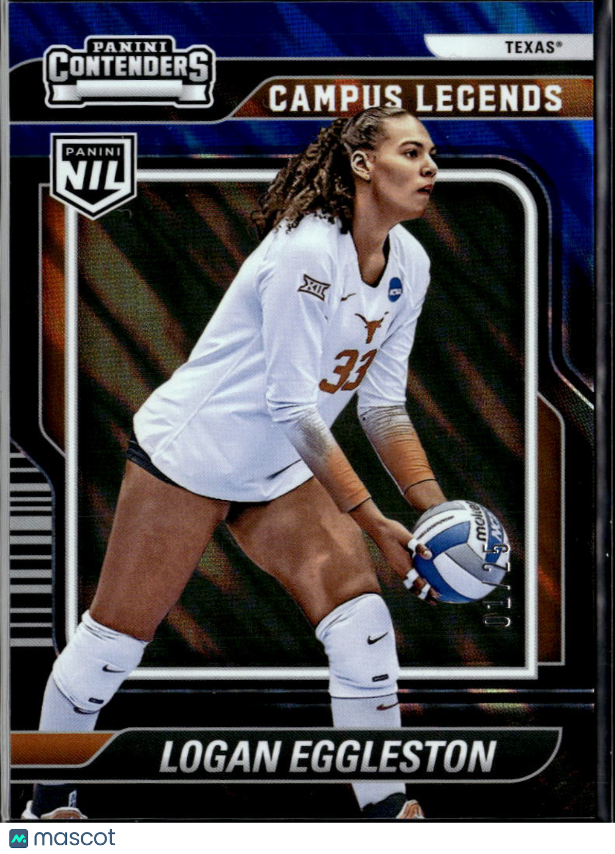 Logan Eggleston 2025  Contenders Campus Legends Blue 1/25 Texas Longhorns