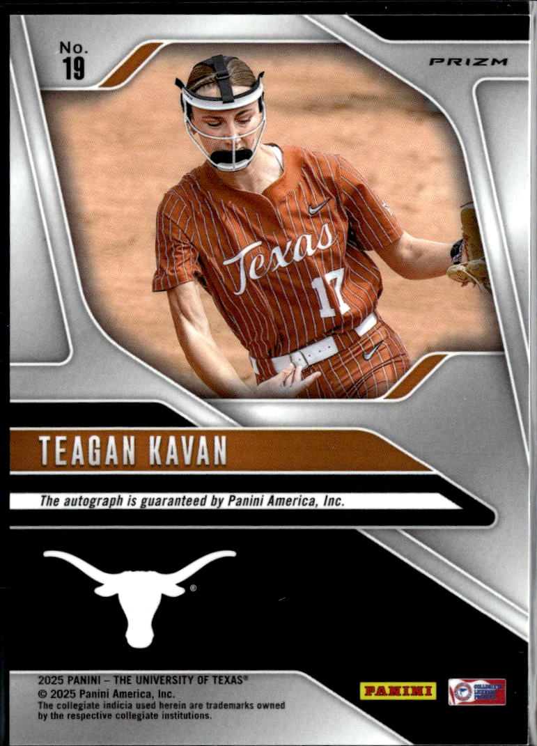 Teagan Kavan 2025 Panini Prizm NIL Auto Autograph Texas Longhorns