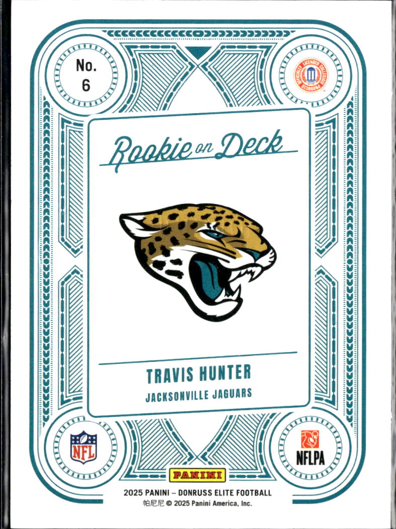 Travis Hunter 2025 Elite Rookie On Deck RC Colorado Jacksonville Jaguars 30/799