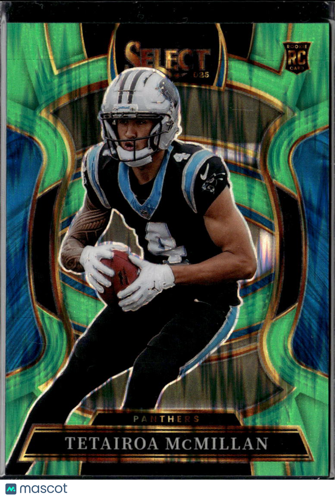 Tetairoa McMillan 2025 Select Lime Green Prizm Rookie RC /699 Carolina Panthers