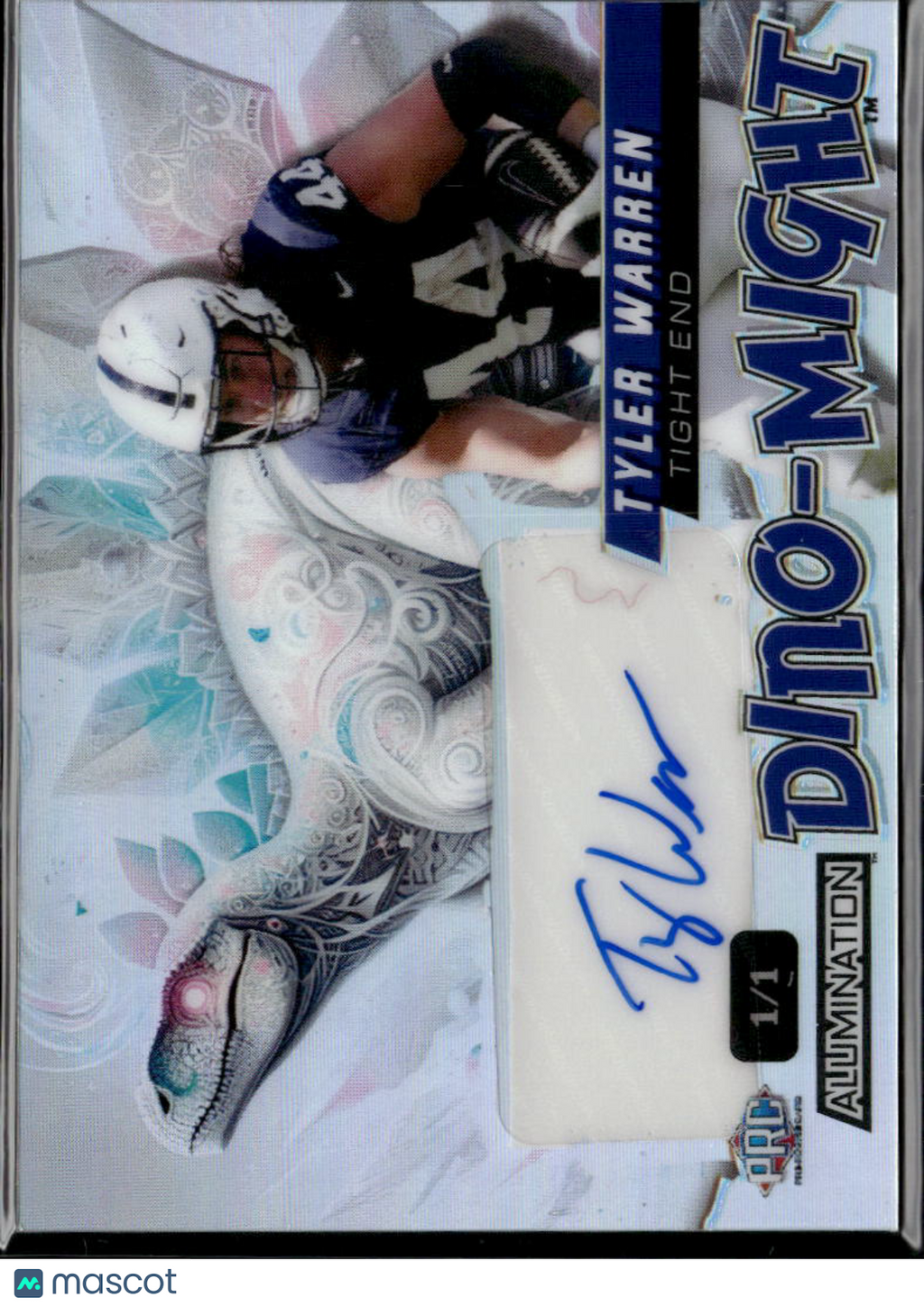 Tyler Warren 2024 Wild Card Dino-Might Auto Autograph RC 1/1 Penn State