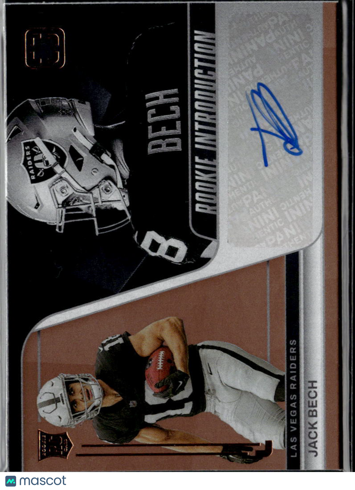 Jack Bech 2025 Photogenic Auto Autograph RC Rookie Las Vegas Raiders