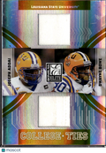 Joseph Addai / Dwayne Bowe 2007 Donruss Elite College Game Worn Patch LSU 9/250