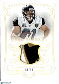 Toby Gerhart 2014 National Treasures Game Worn LOGO Patch 6/10 Jaguars