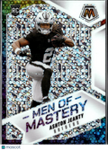 Ashton Jeanty 2025  Mosaic Men of Mastery Disco Prizm Rookie Las Vegas Raiders