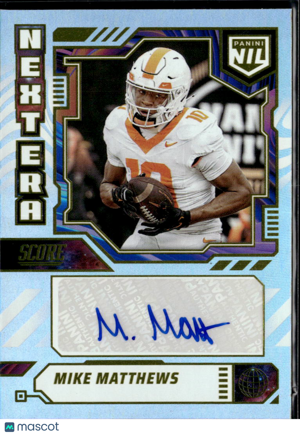 Mike Matthews 2025 Score NIL Next Era Auto Autograph RC Tennessee Volunteers