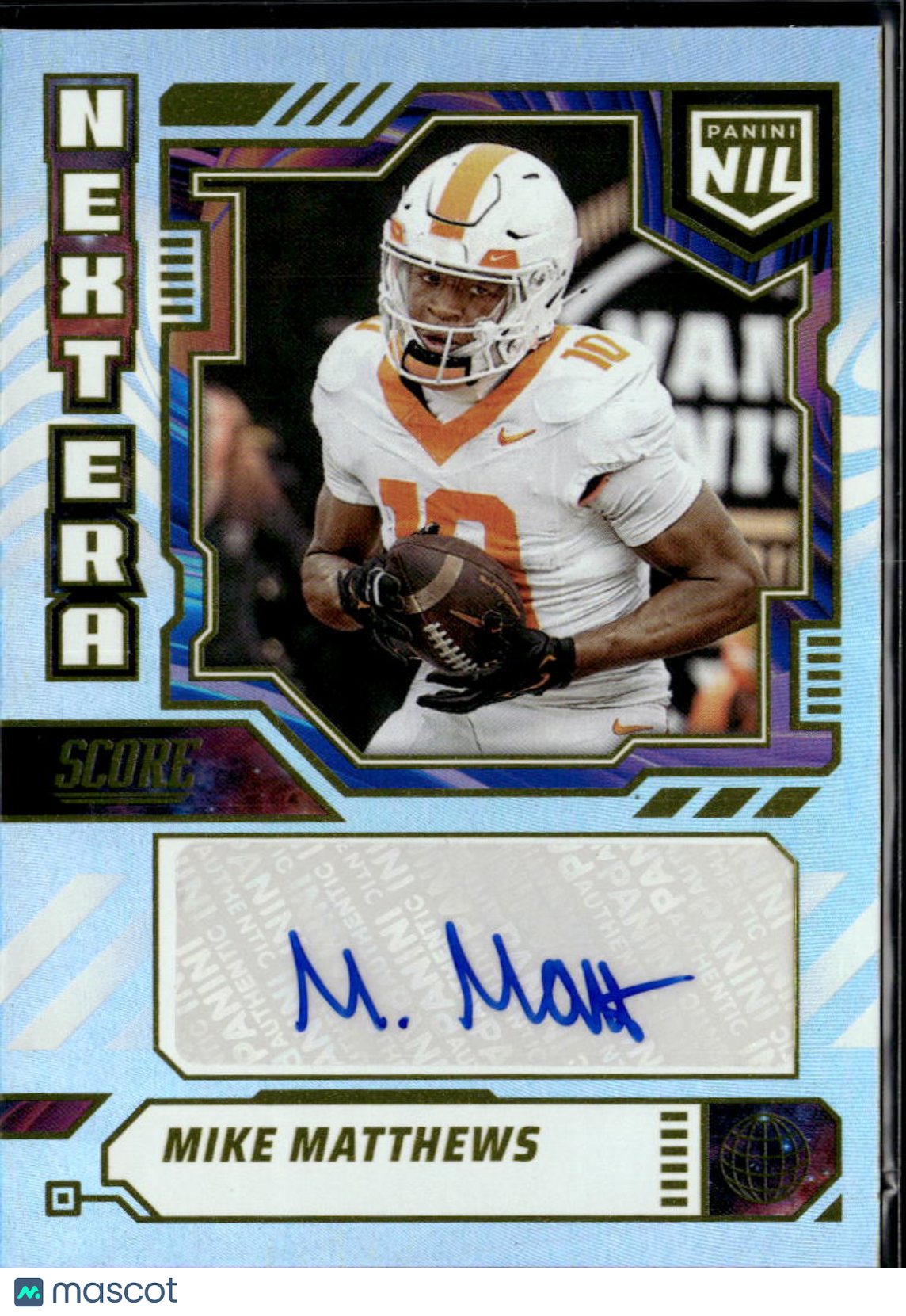 Mike Matthews 2025 Score NIL Next Era Auto Autograph RC Tennessee Volunteers