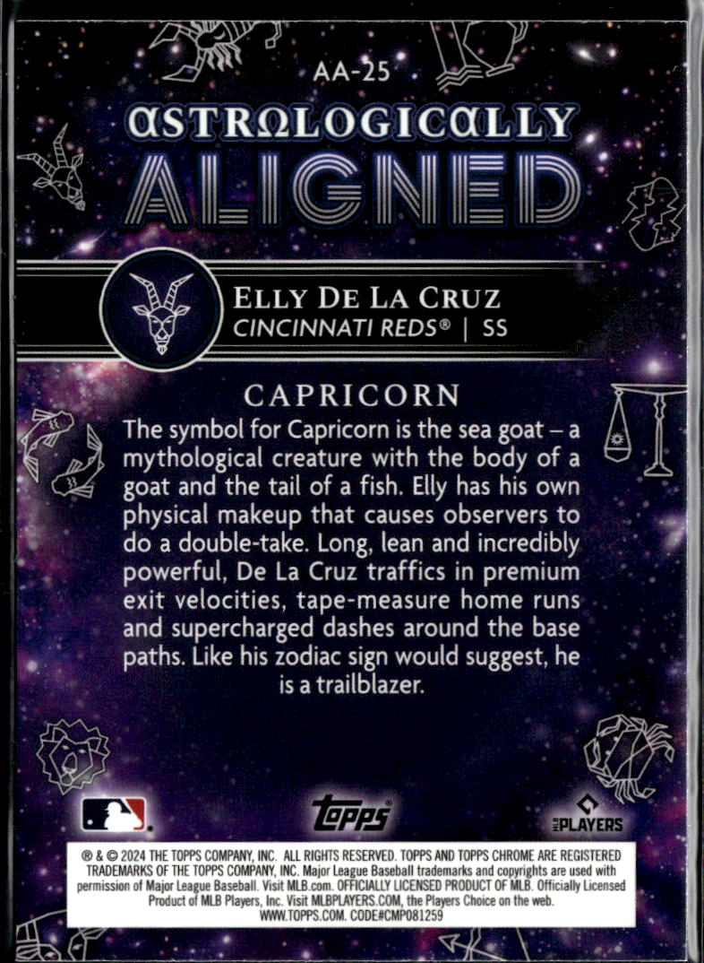 Elly De La Cruz 2024 Topps Chrome Cosmic Astrologically Aligned RC Rookie Reds