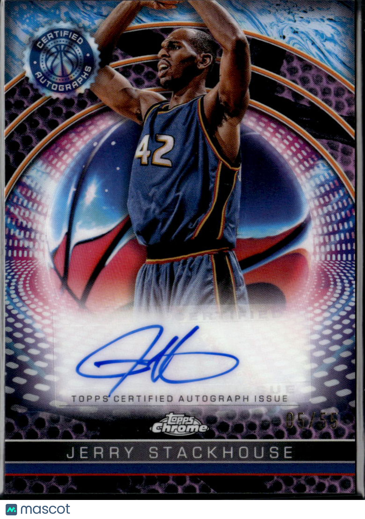 Jerry Stackhouse 2024 Topps Chrome Basketball Auto Dallas Mavericks