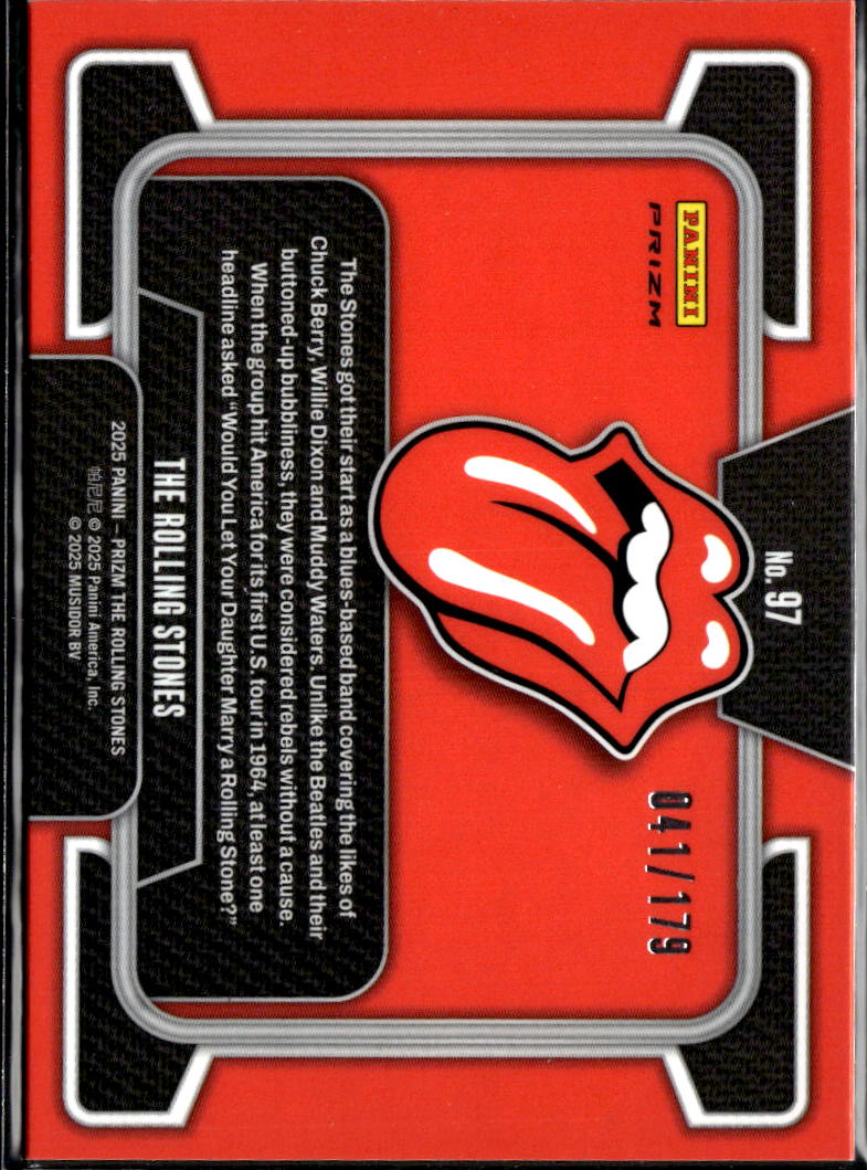 The Rolling Stones 2025 Prizm Red Black Checkerboard Prizm 41/179 #97