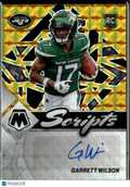 Garrett Wilson 2022 Mosaic Scripts GOLD Auto Autograph RC 2/10 New York Jets