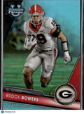 Brock Bowers 2023 Bowman Chrome Aqua Refractor RC 214/299 Georgia Bulldogs