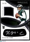 Kyle McCord 2025 Immaculate Eye Black Auto Autograph Patch 26/99 Eagles