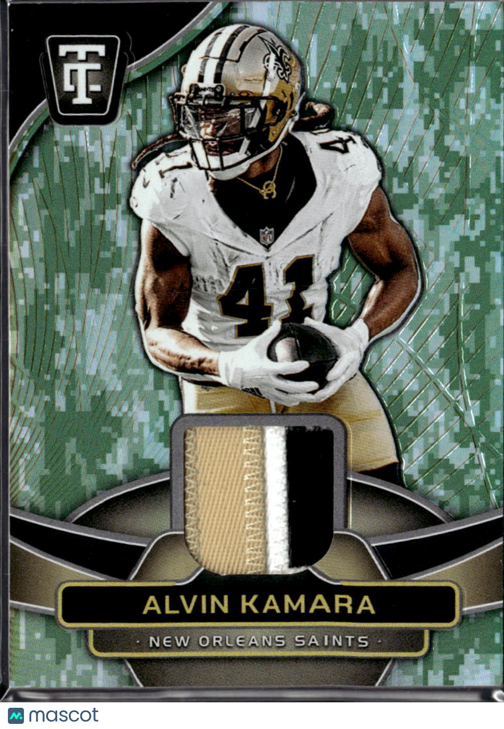 Alvin Kamara 2025 Totally Certified Jersey Patch Camo 20/35 New Orleans Saints
