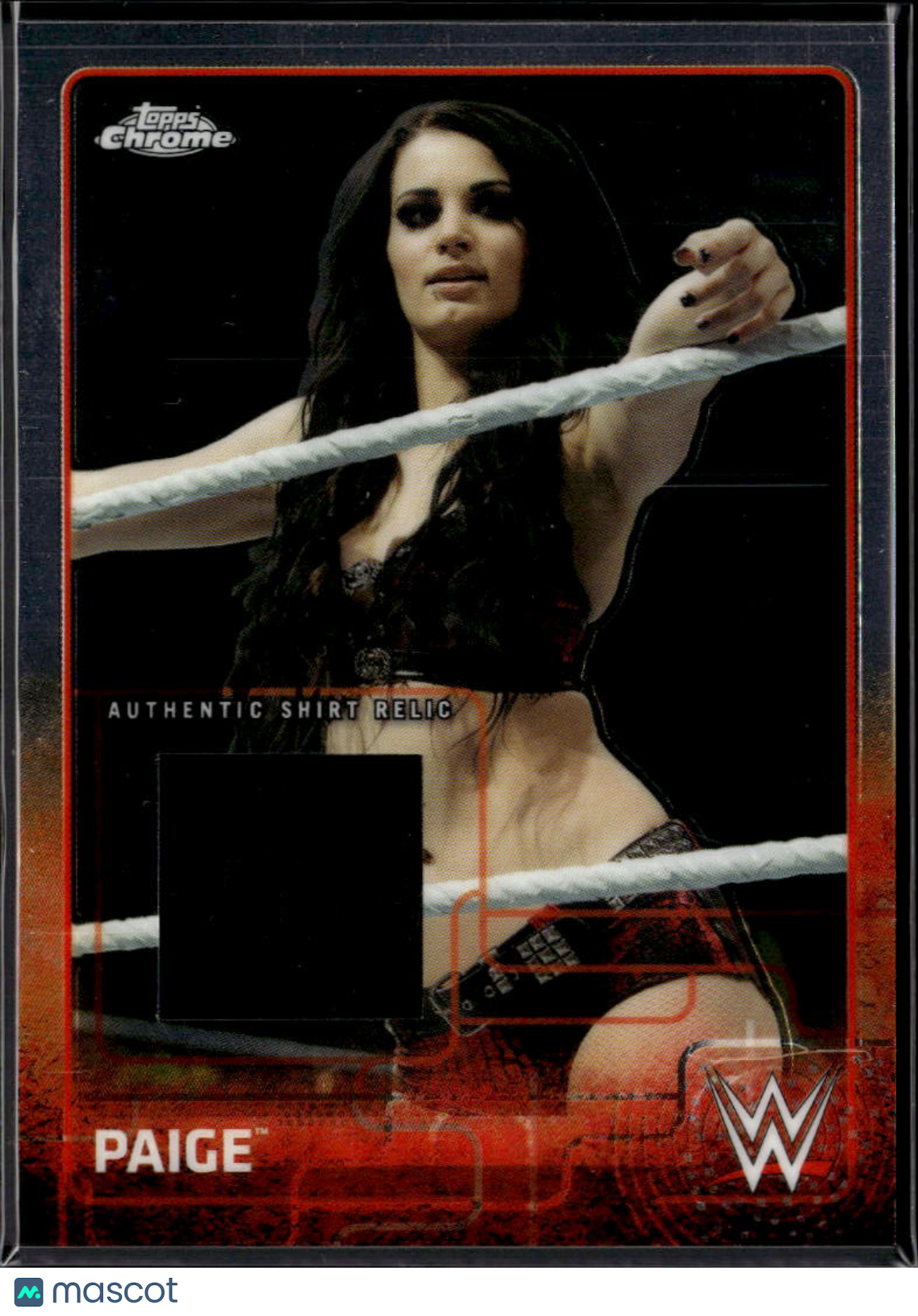 Paige 2015 Topps Chrome WWE Authentic Shirt Relic Patch Rookie RC WWE